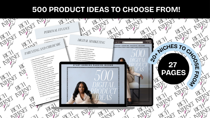 500 DIGITAL PRODUCT IDEAS